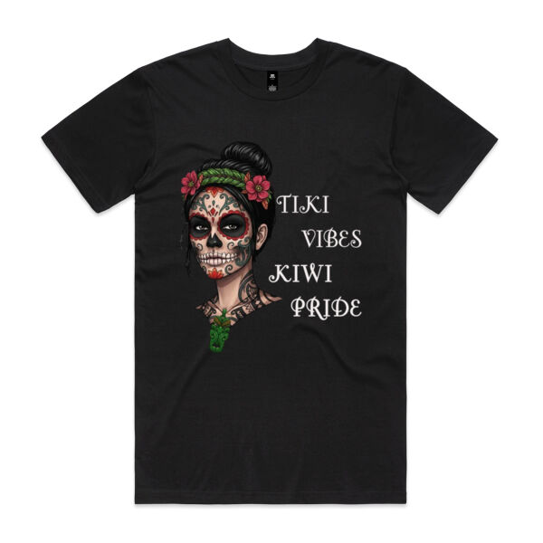 TIKI VIBES KIWI PRIDE SUGAR SKULL GIRL Tee Thumbnail