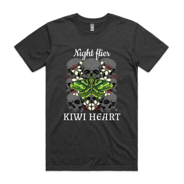 NIGHT FLIER KIWI HEART Puriri Moth Tee Thumbnail